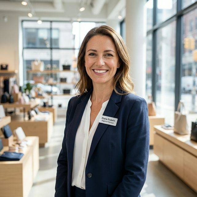 Zufriedene Regionalleiterin